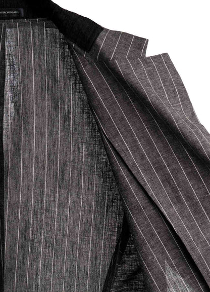 STRIPE PATCHWORK SIDE DROP JACKET