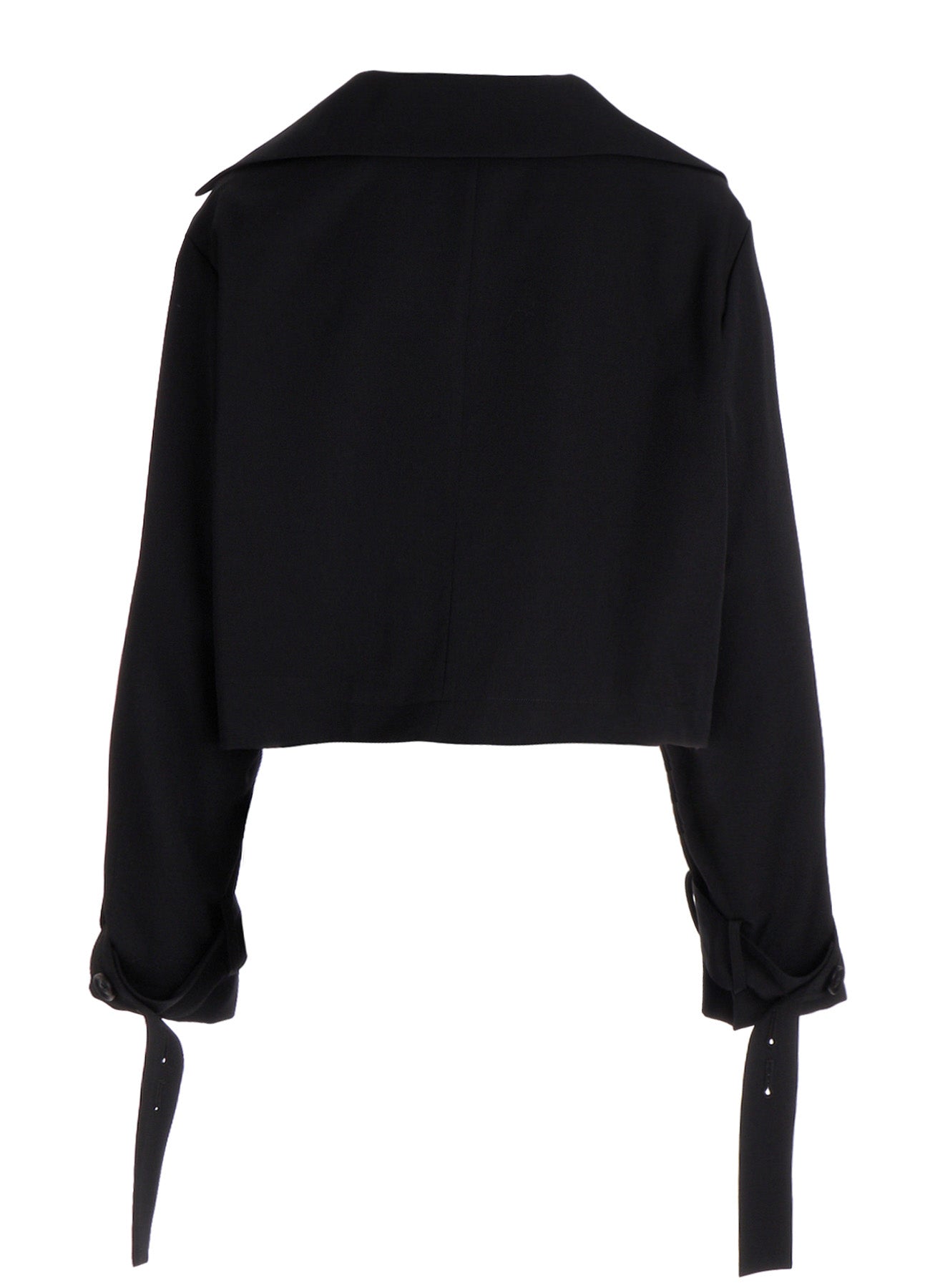 WOOL GABARDINE WIDE COLLAR JACKET