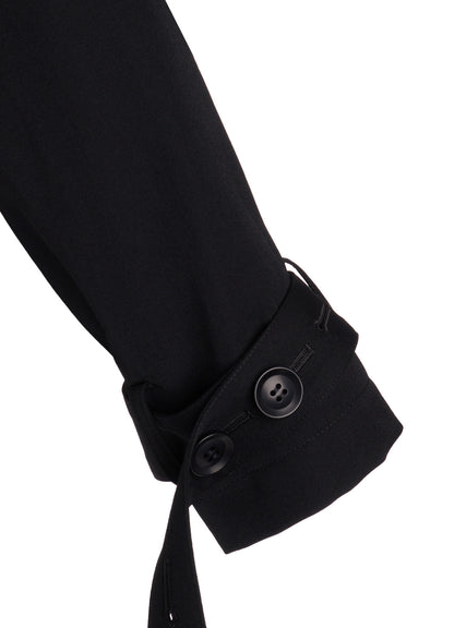 WOOL GABARDINE WIDE COLLAR JACKET