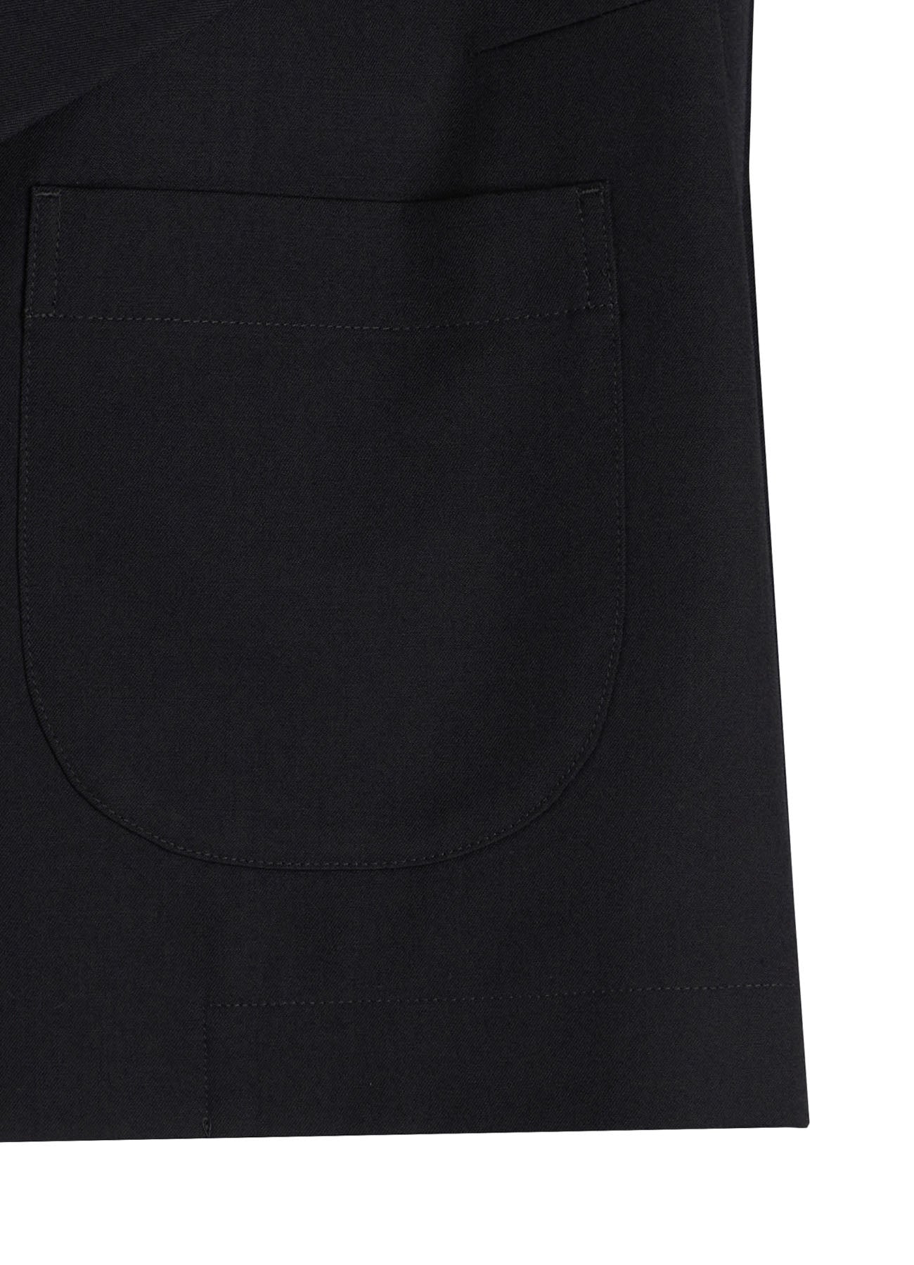 WOOL GABARDINE WIDE COLLAR JACKET