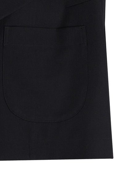 WOOL GABARDINE WIDE COLLAR JACKET