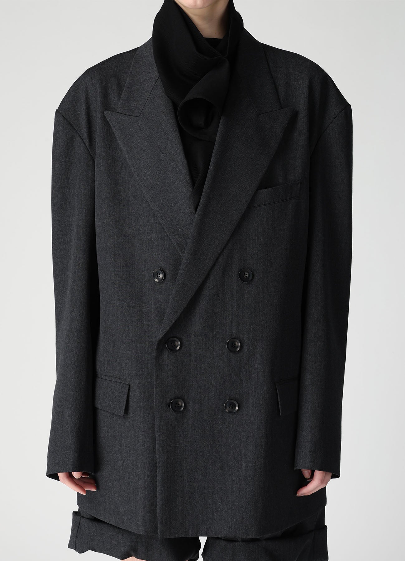 WOOL GABARDINE BIG TAILORED JACKET – THE SHOP YOHJI YAMAMOTO