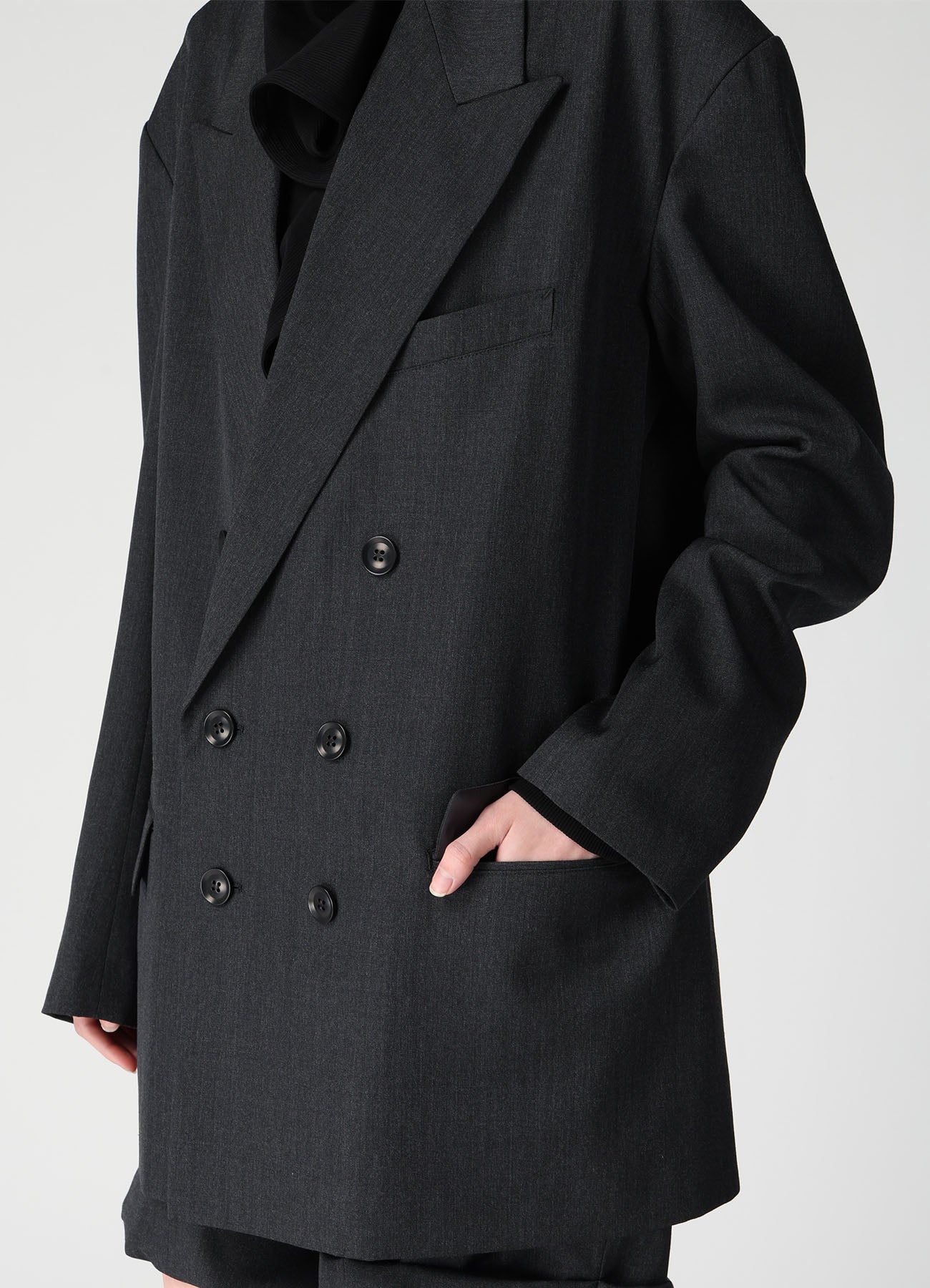 WOOL GABARDINE BIG TAILORED JACKET – THE SHOP YOHJI YAMAMOTO