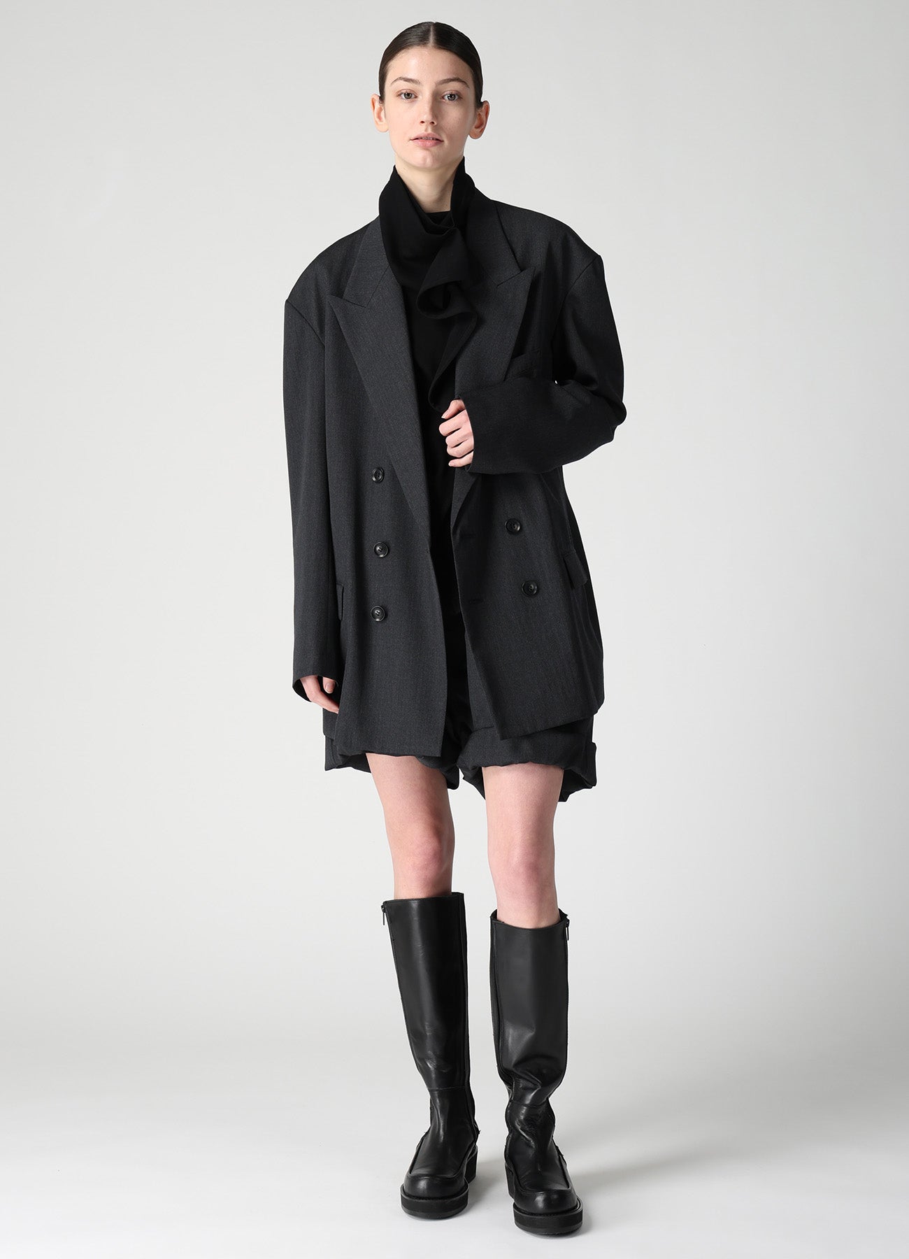 WOOL GABARDINE BIG TAILORED JACKET – THE SHOP YOHJI YAMAMOTO