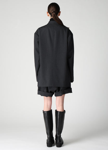 WOOL GABARDINE BIG TAILORED JACKET