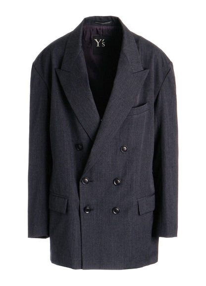 WOOL GABARDINE BIG TAILORED JACKET