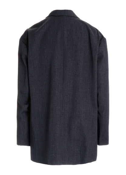 WOOL GABARDINE BIG TAILORED JACKET