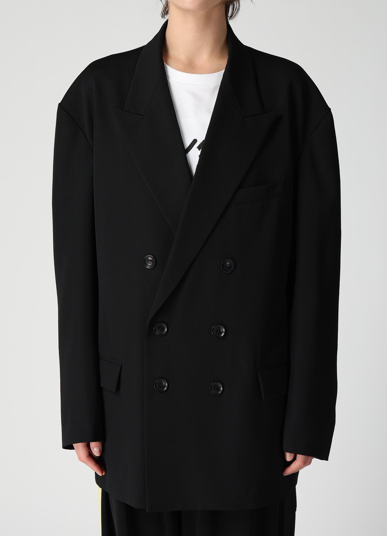 WOOL GABARDINE BIG TAILORED JACKET