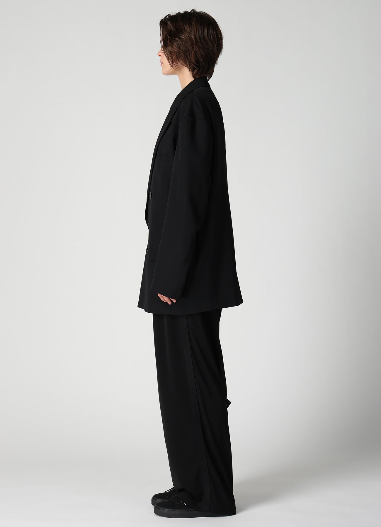 WOOL GABARDINE BIG TAILORED JACKET