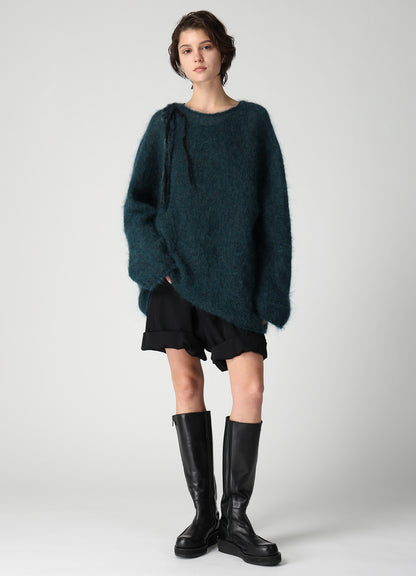 OVERSIZED MOHAIR BLEND KNIT PULLOVER