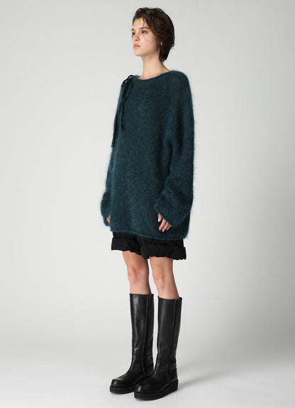 OVERSIZED MOHAIR BLEND KNIT PULLOVER