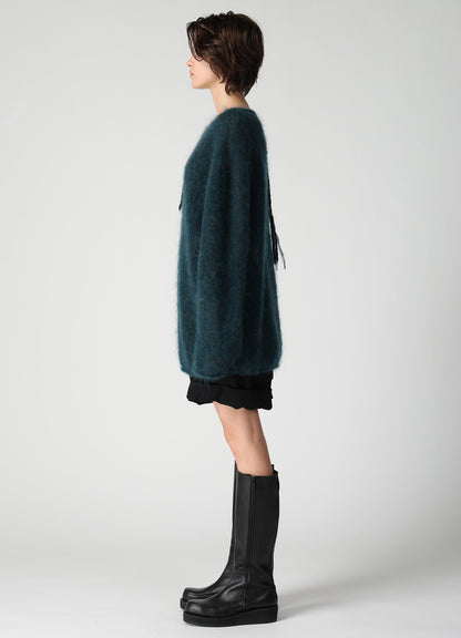 OVERSIZED MOHAIR BLEND KNIT PULLOVER
