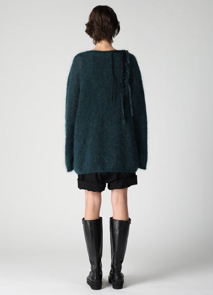 OVERSIZED MOHAIR BLEND KNIT PULLOVER