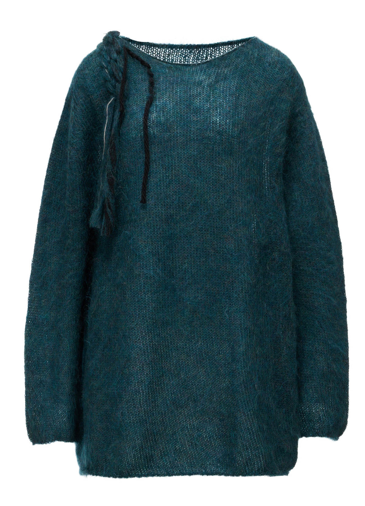 OVERSIZED MOHAIR BLEND KNIT PULLOVER