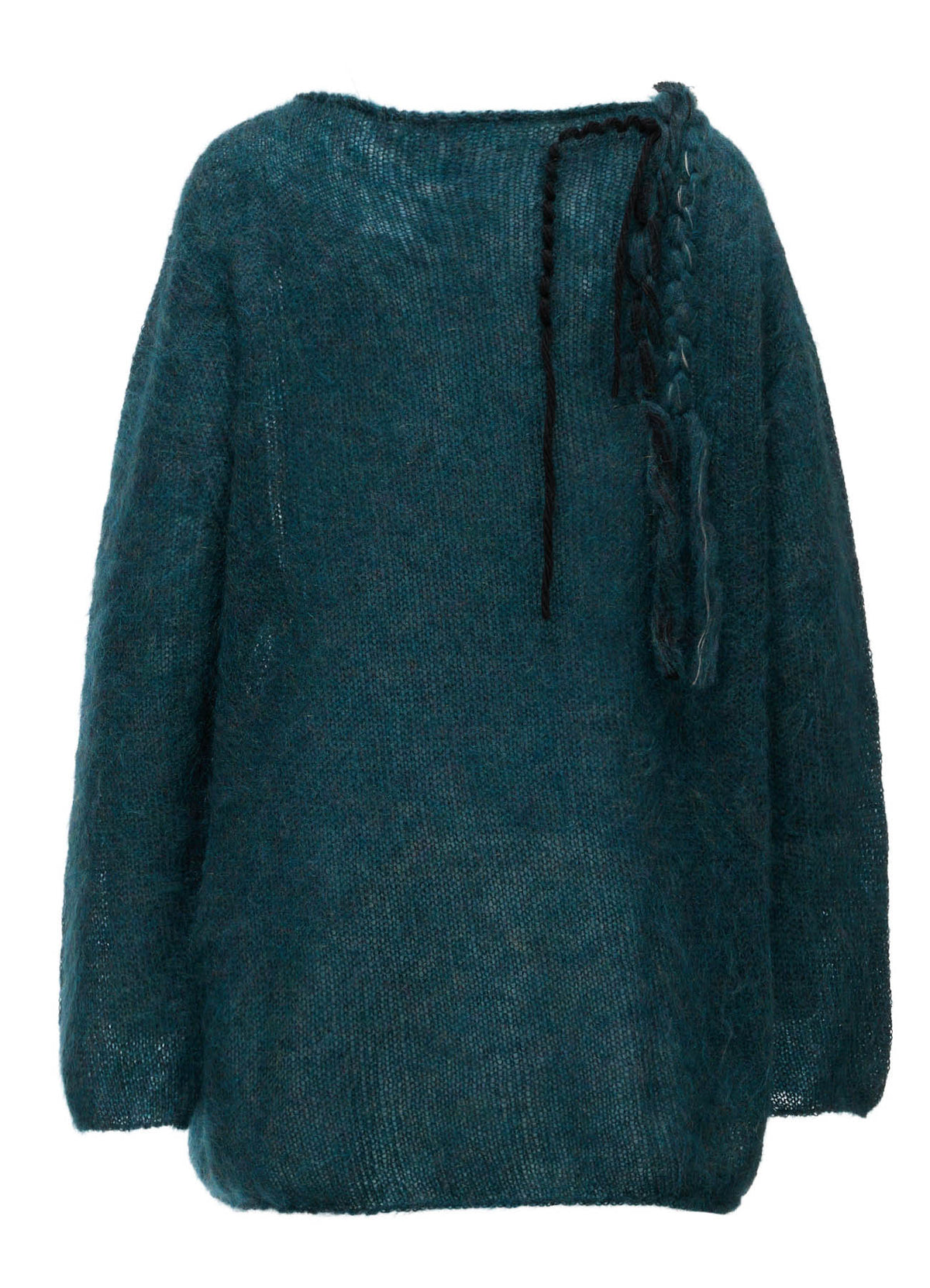 OVERSIZED MOHAIR BLEND KNIT PULLOVER