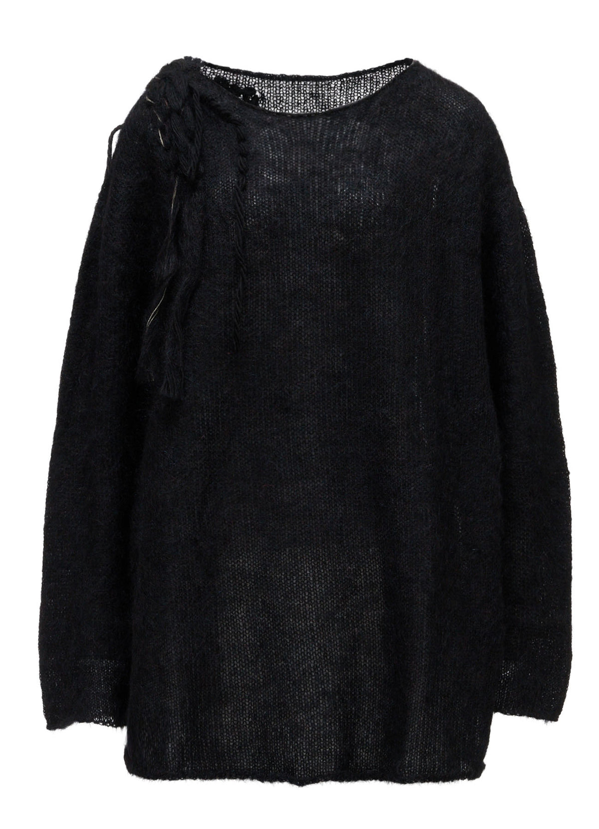 OVERSIZED MOHAIR BLEND KNIT PULLOVER