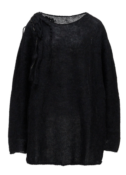 OVERSIZED MOHAIR BLEND KNIT PULLOVER