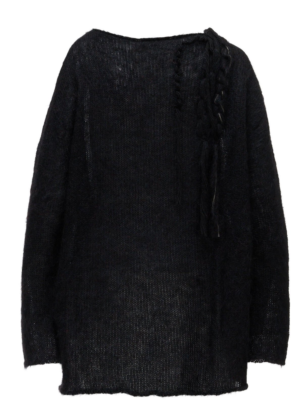 OVERSIZED MOHAIR BLEND KNIT PULLOVER