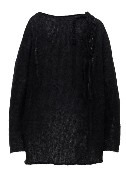 OVERSIZED MOHAIR BLEND KNIT PULLOVER