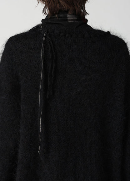 OVERSIZED MOHAIR BLEND V-NECK CARDIGAN
