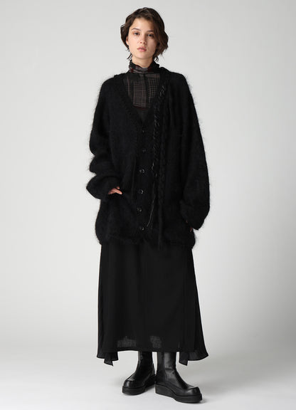 OVERSIZED MOHAIR BLEND V-NECK CARDIGAN