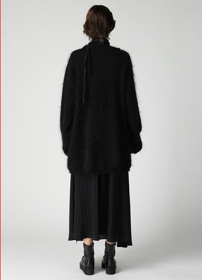OVERSIZED MOHAIR BLEND V-NECK CARDIGAN