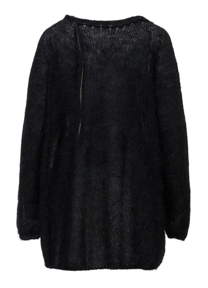 OVERSIZED MOHAIR BLEND V-NECK CARDIGAN