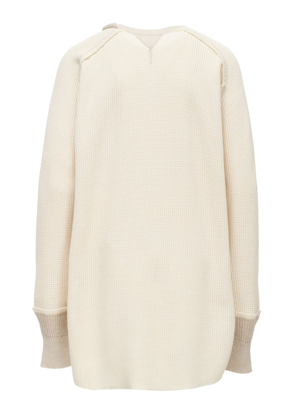WAFFLE HENLEY NECK PULLOVER