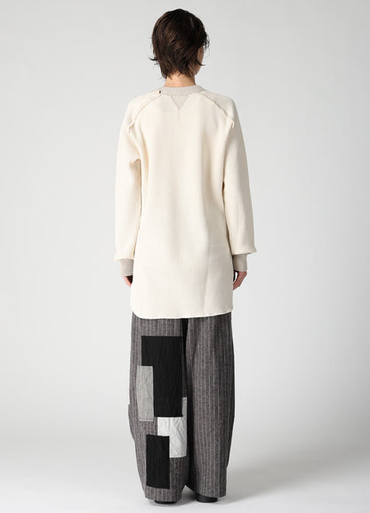 WAFFLE HENLEY NECK PULLOVER