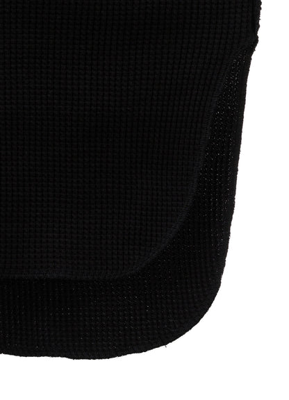 WAFFLE HENLEY NECK PULLOVER