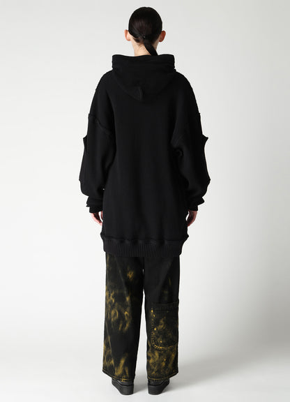 WAFFLE HOODED PULLOVER