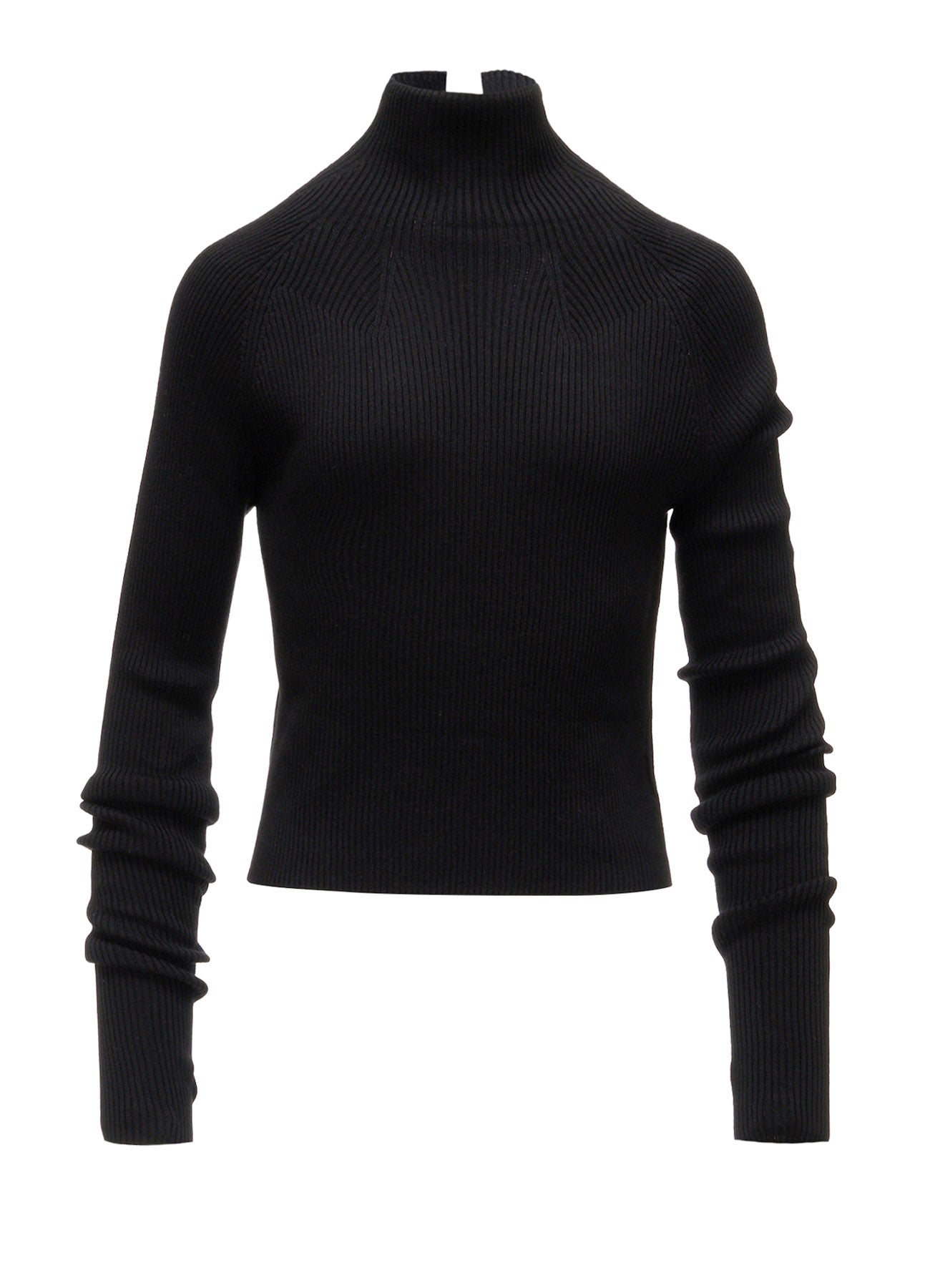 COTTON BLEND HIGH NECK CROPPED RIB KNIT – THE SHOP YOHJI YAMAMOTO