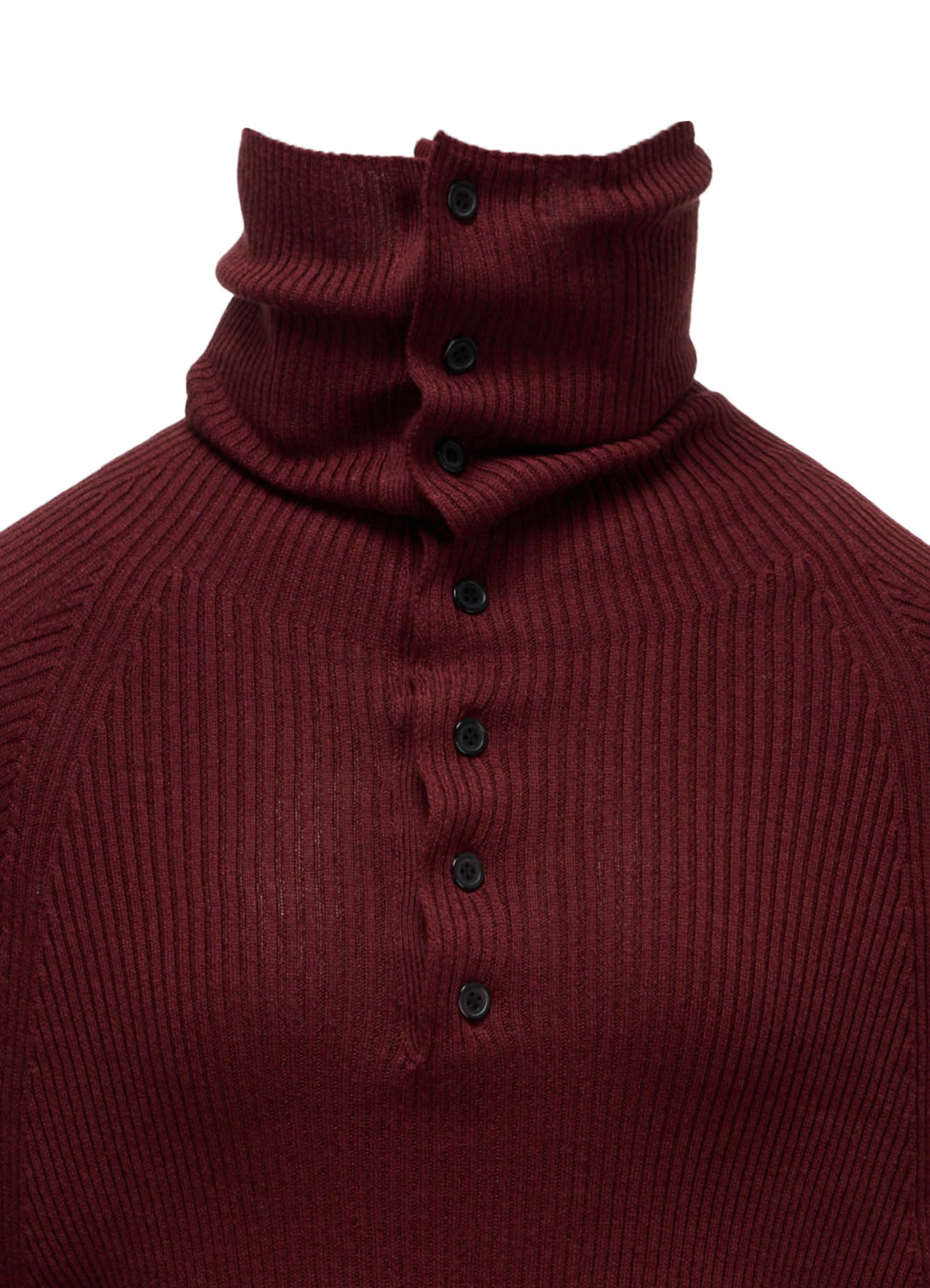 COTTON BLEND HIGH NECK RIB KNIT – THE SHOP YOHJI YAMAMOTO