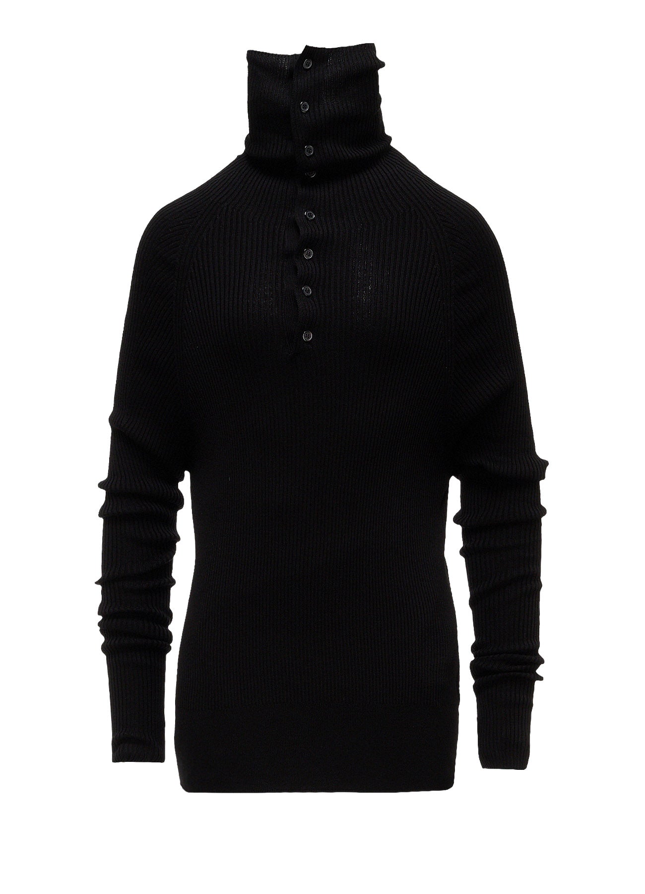 COTTON BLEND HIGH NECK RIB KNIT – THE SHOP YOHJI YAMAMOTO