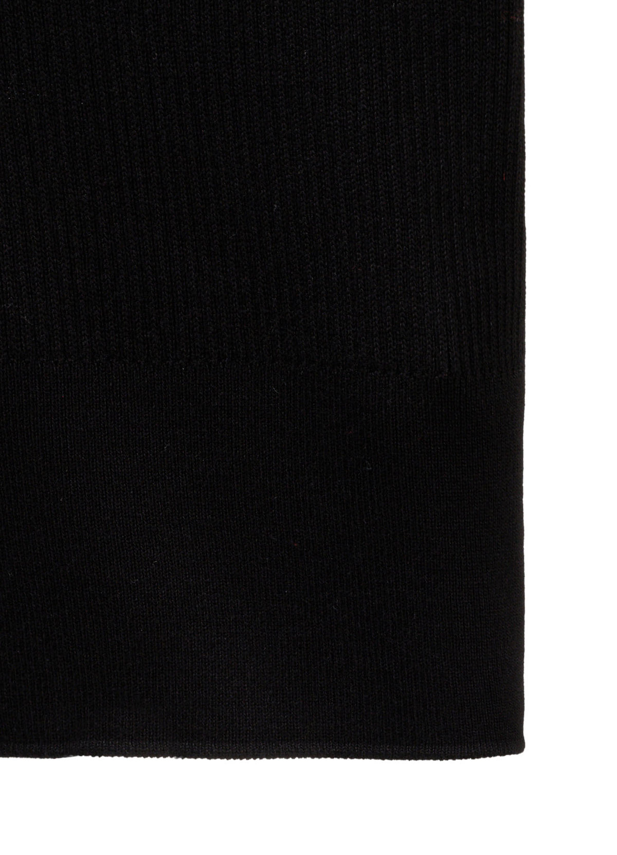 COTTON BLEND HIGH NECK RIB KNIT