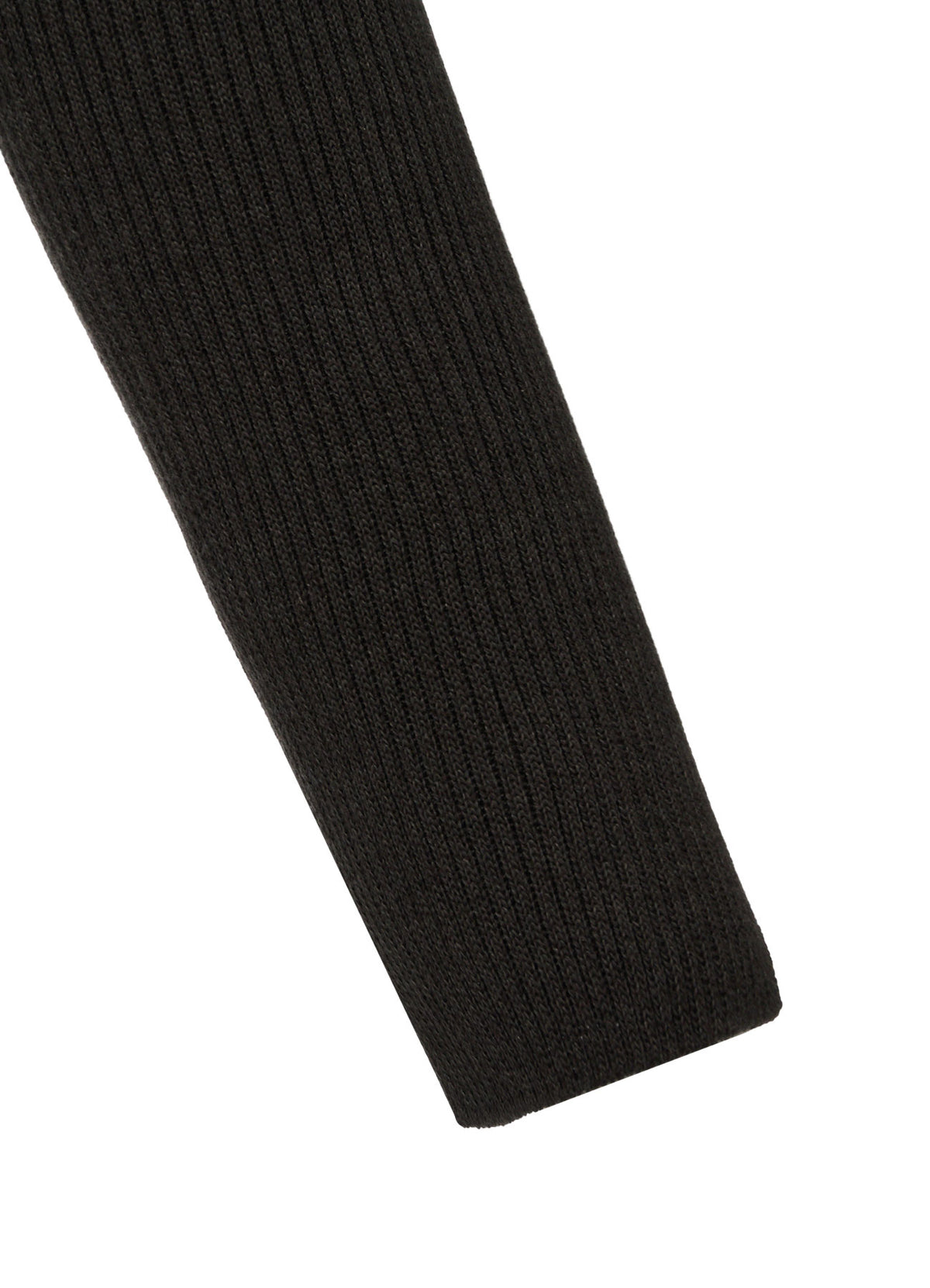 COTTON BLEND CROPPED ASYMMETRIC RIB KNIT