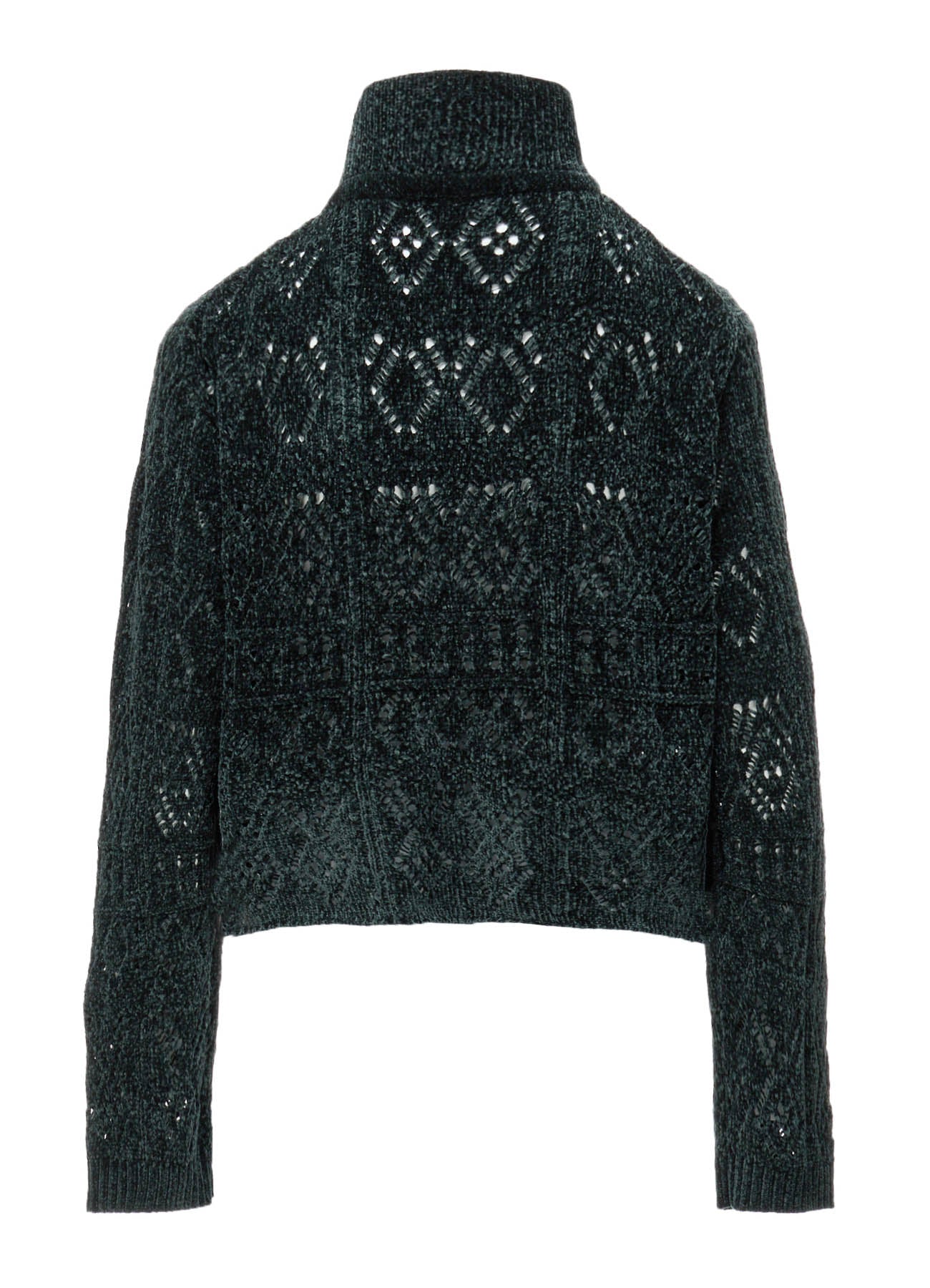CHENILLE OPENWORK SHORT PULLOVER