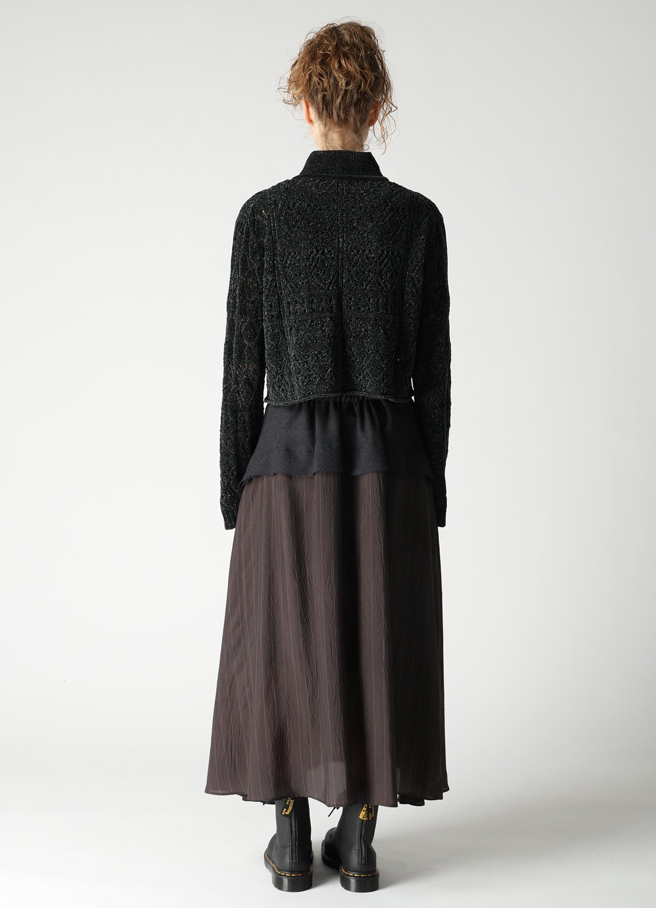 CHENILLE OPENWORK SHORT PULLOVER