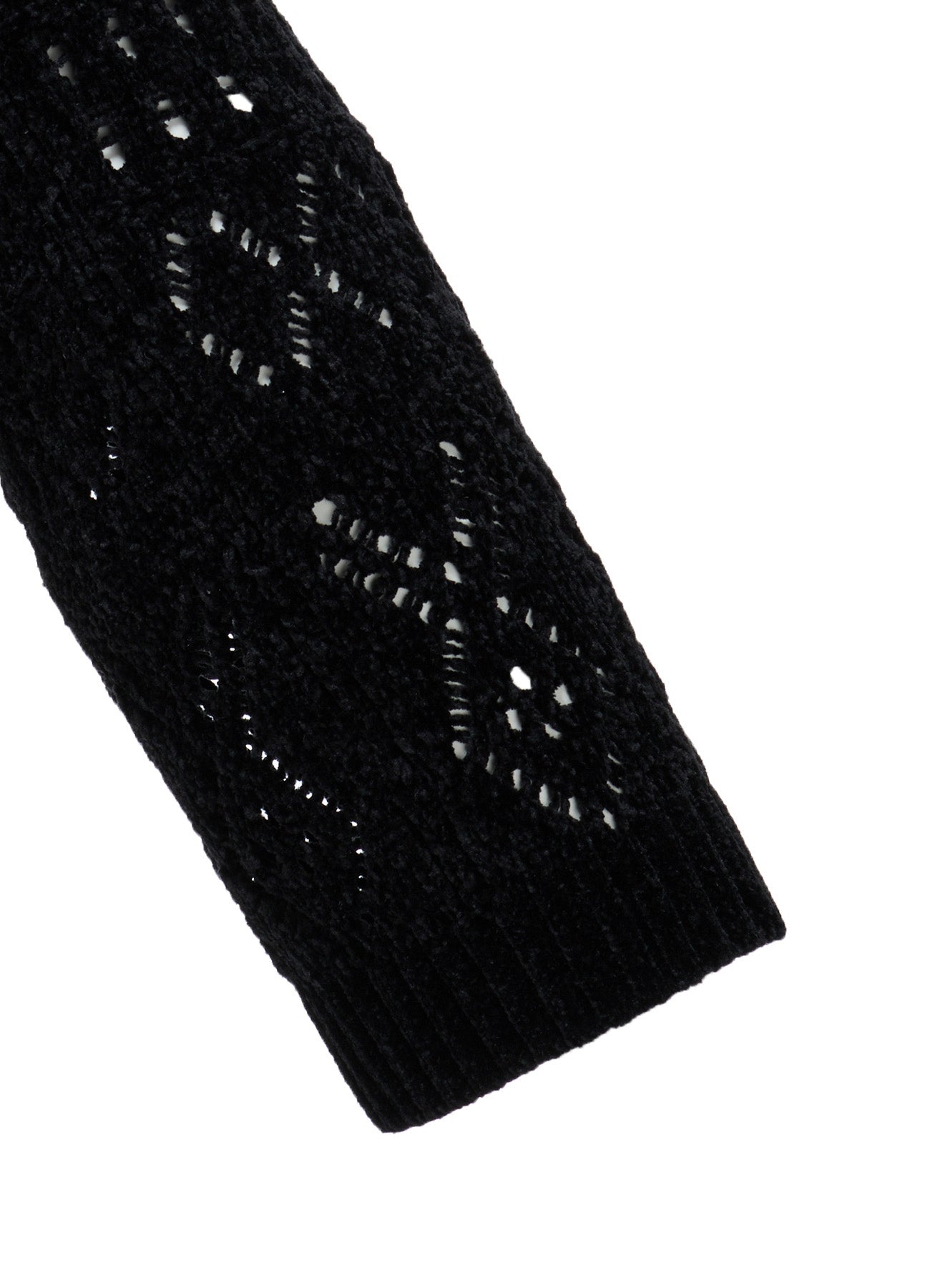 CHENILLE OPENWORK SHORT PULLOVER