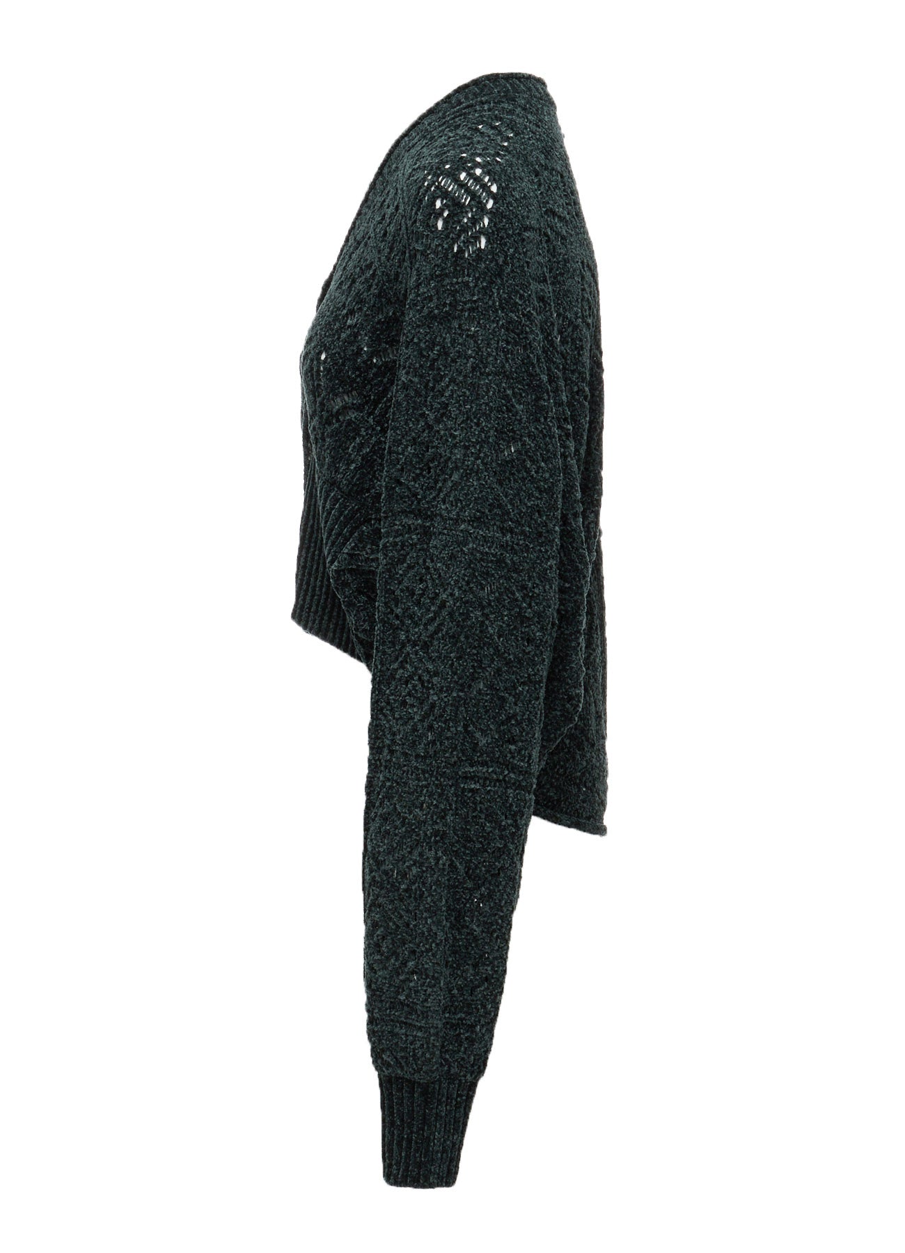 CHENILLE OPENWORK CARDIGAN