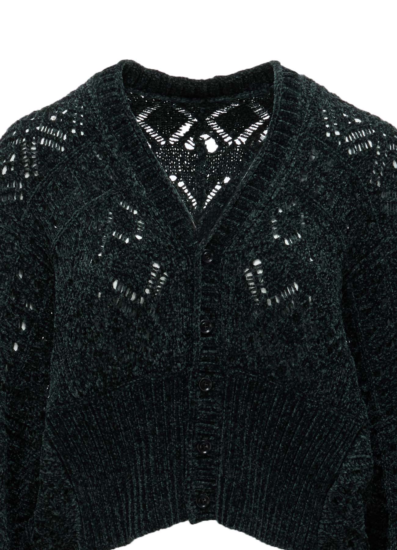 CHENILLE OPENWORK CARDIGAN – THE SHOP YOHJI YAMAMOTO