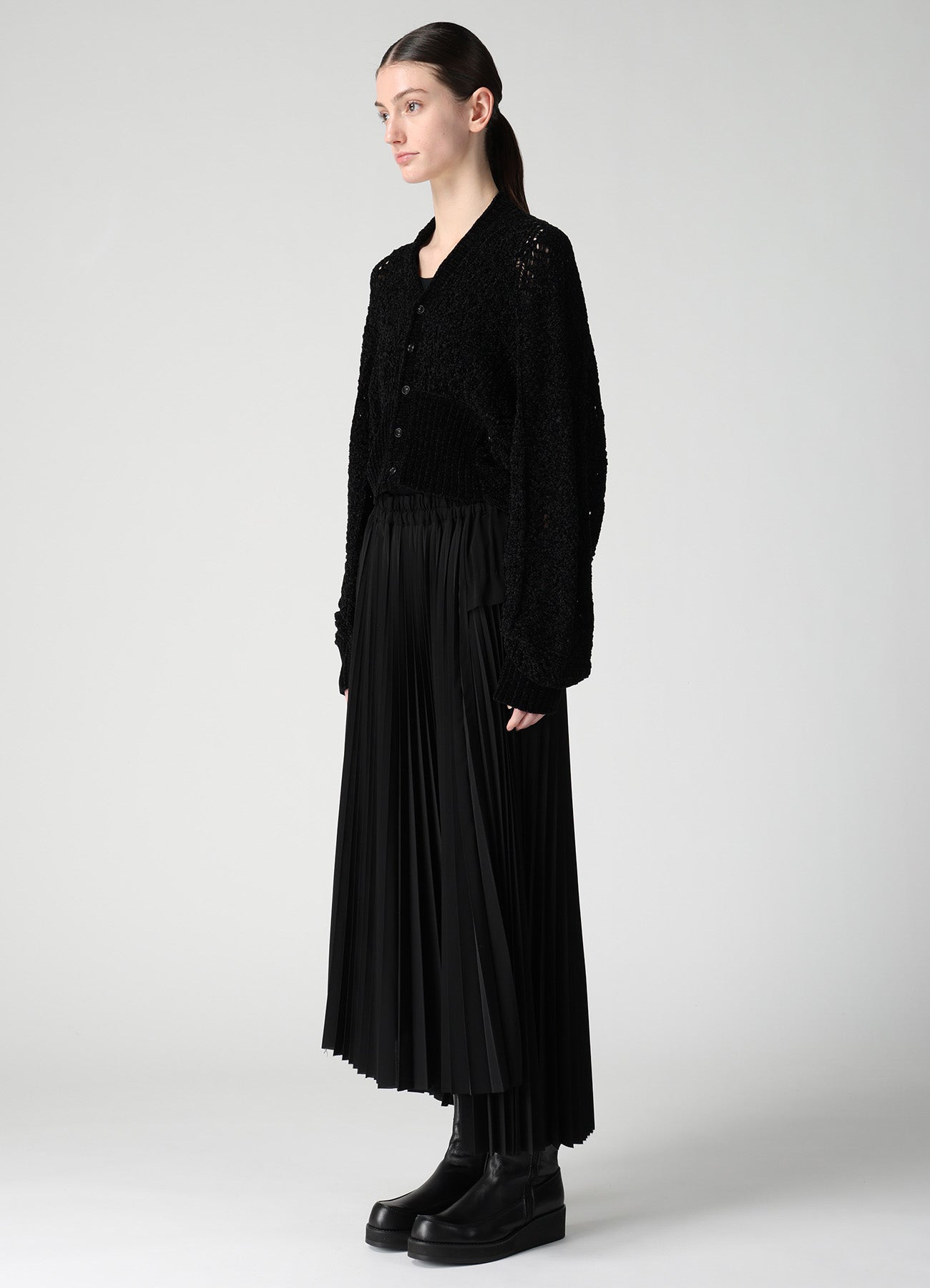 CHENILLE OPENWORK CARDIGAN