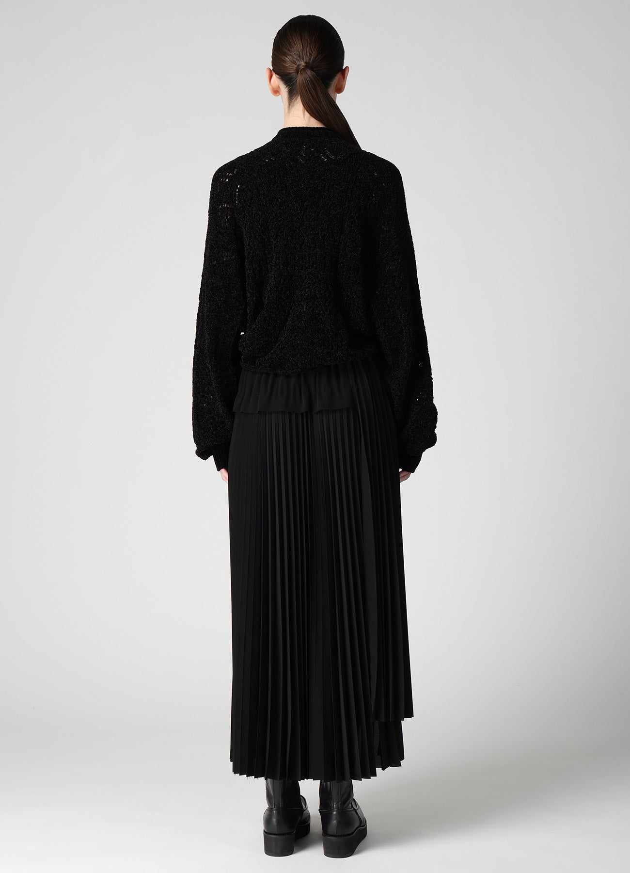 CHENILLE OPENWORK CARDIGAN