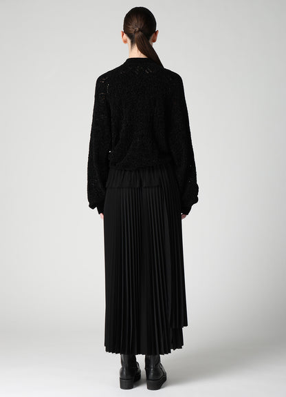 CHENILLE OPENWORK CARDIGAN
