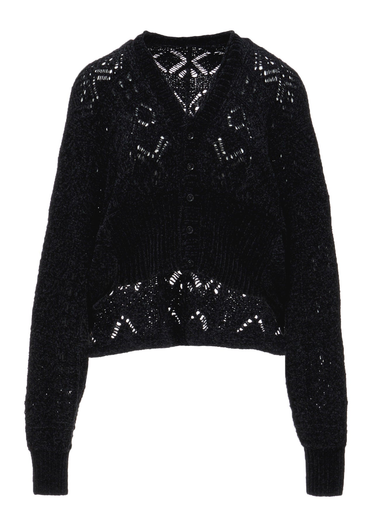 CHENILLE OPENWORK CARDIGAN