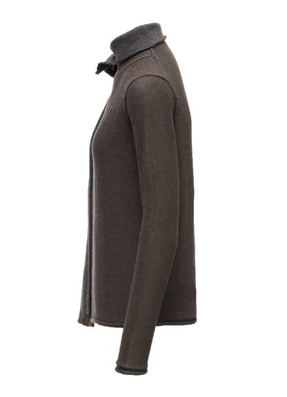 JERSEY PLATING HIGH NECK PULLOVER
