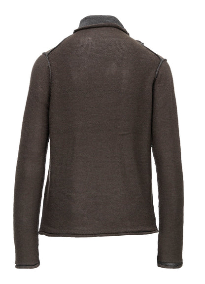 JERSEY PLATING HIGH NECK PULLOVER