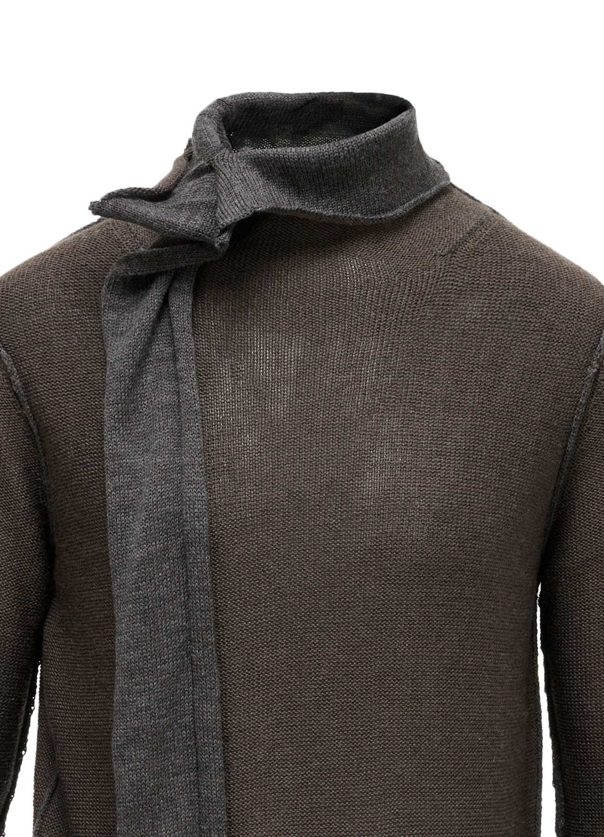 JERSEY PLATING HIGH NECK PULLOVER