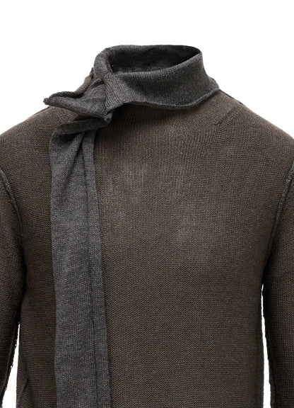 JERSEY PLATING HIGH NECK PULLOVER