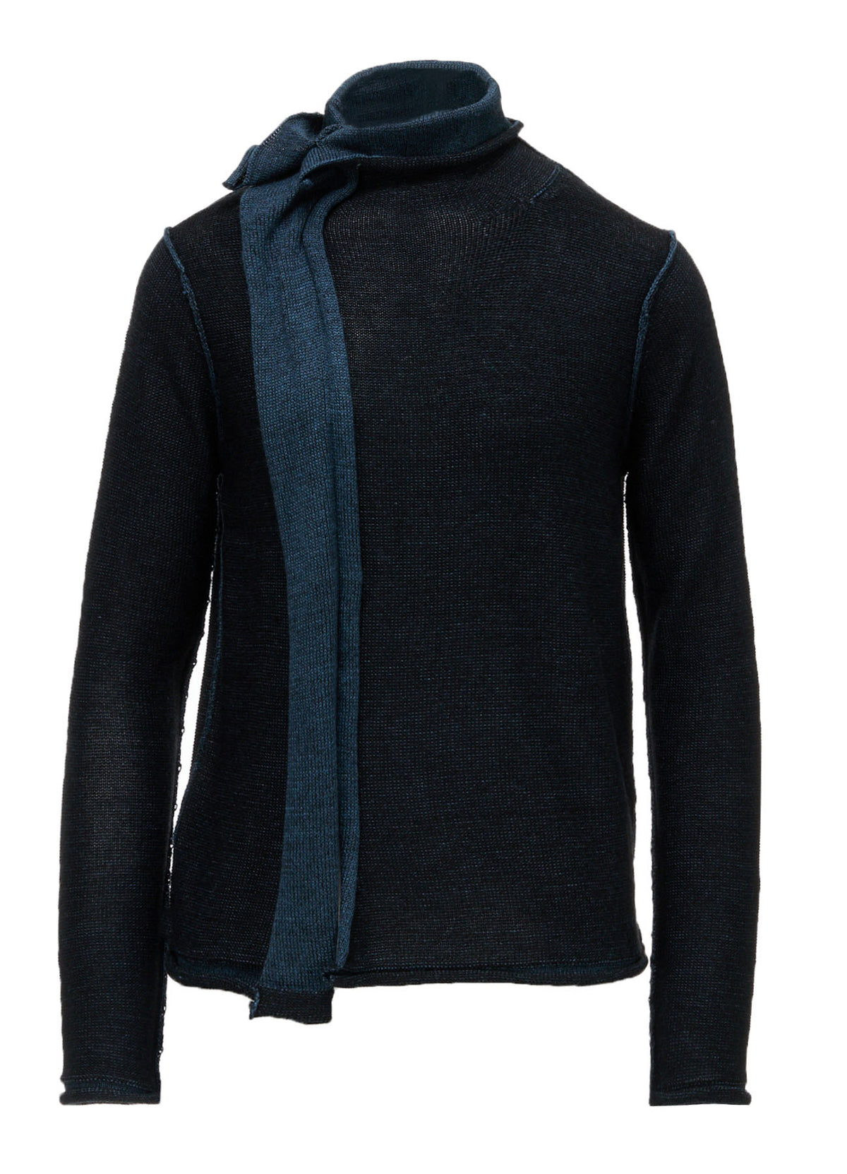 JERSEY PLATING HIGH NECK PULLOVER
